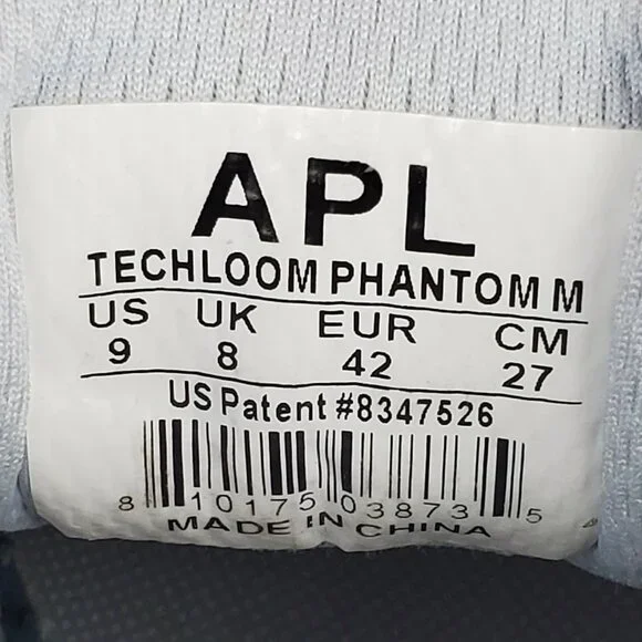 APL Shoes Men's 9 Gray Techloom Phantom Lace Up Low Top Athletic Sneakers - Picture 12 of 12